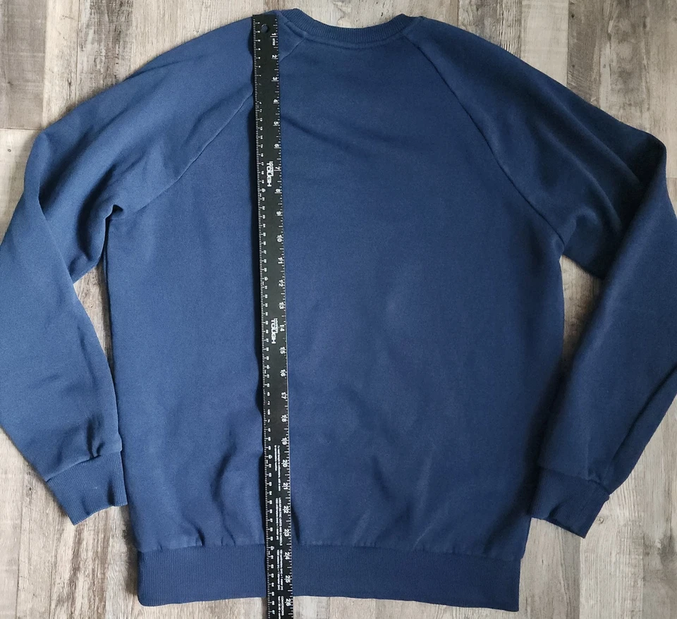 Толстовка мужская маленькая синяя пуловер флисовая свободного покроя с круглым вырезом Under Armour  - Изображение 4 из 4