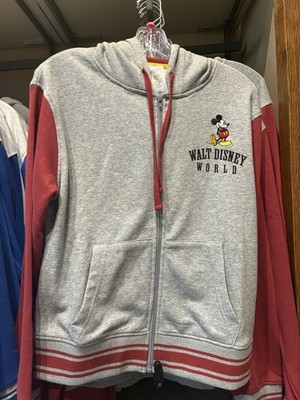 2026 Walt Disney World Mickey Mouse Zip Up Hoodie Adult Size S