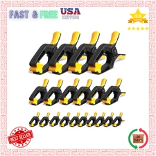 Spring Clamps for Woodworking, Crafts, Backdrop and Pool Cover 20-Pack All Sizes