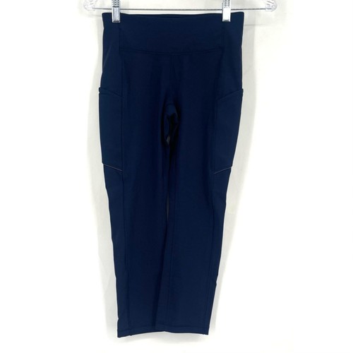 Lululemon Speed Up Crop 21" Size 4 True Navy Full On Luxtreme