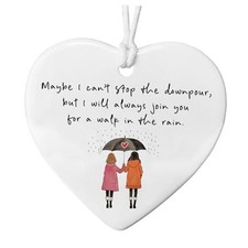 Walk With You In The Rain Ornament, Friendship Gift For Best Friend, Sympathy