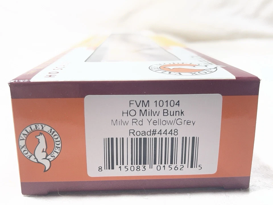 Fox Valley Hiawatha HO Milwaukee Bunk Car #4448 Yellow Grey Untouched NOS NIB - Image 2 of 4