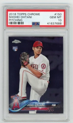 2018 Topps Chrome #150 Shohei Ohtani PSA 10 Gem Mint Rookie Card (RC) Angels