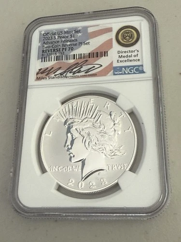 2023 S Peace Dollar $1 Advanced Release Reversed PF70 By The Late Miles Standish