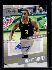 2021-22 Chronicles Draft Manny Camper Prestige Bonus Shots Signatures Auto PBMCA