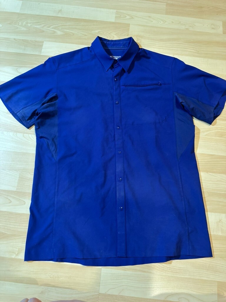 Arc'teryx Skyline camicia a scatto manica corta uomo taglia media orlo aderente viola