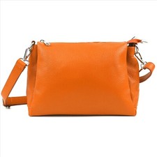 ITALY echt LEDER Schultertasche Damentasche Umhängetasche Crossbag 4006