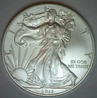 2011 BU American Silver Eagle 25th Anniversary Bullion Coin 1oz Fine Silver