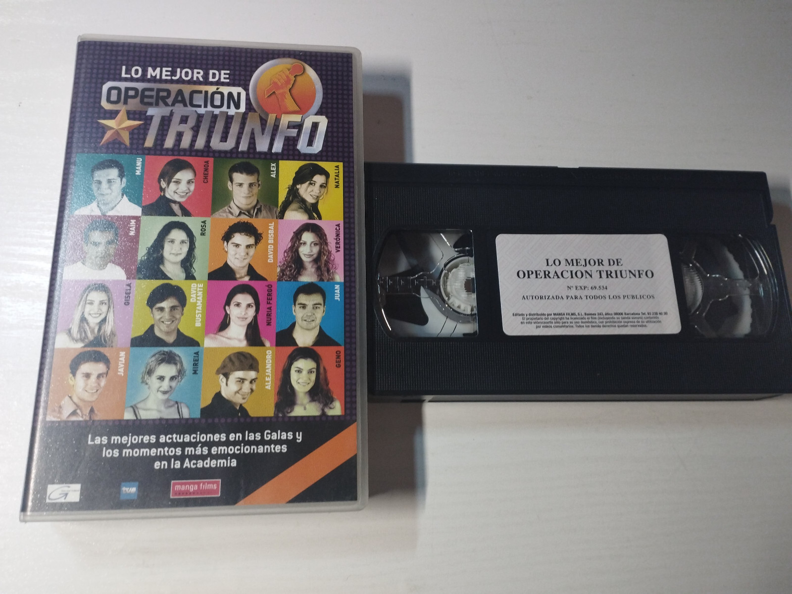 OPERACION TRIUNFO OT The Best of Bisbal Chenoa BUSTAMANTE - VHS Tape