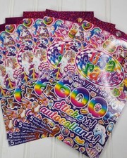 NEW 3 Lisa Frank 600 Sticker/5 Page Books Rainbow 80s Craft Supply Journal READ