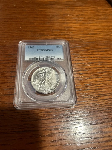 1942 50c Walking Liberty Half Dollar PCGS MS63