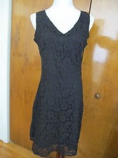 Ralph Lauren women’s black lined crocheted cotton dress 2 Runs big
