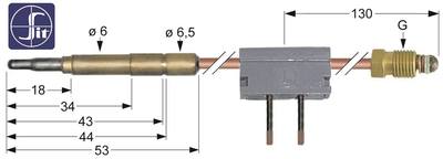 SIT Thermoelement für Baron SERIE 900, SERIE700, Cookmax 137002, 137202 196610