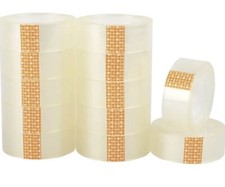 12 X Sellotape L33m x W18mm Sticky Clear Transparent Tape Mini Small Roll Refill