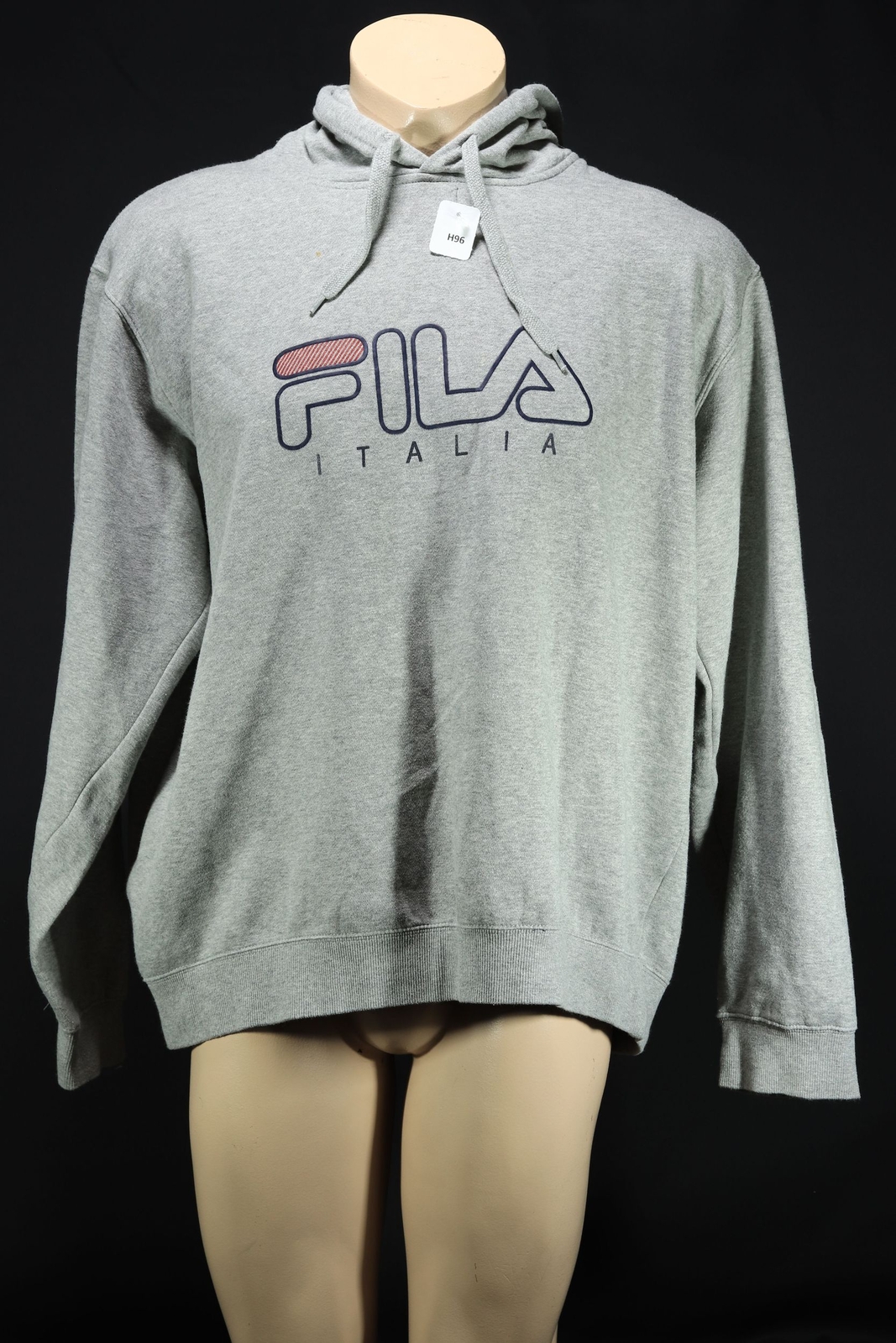 Felpa con cappuccio uomo Fila XXL 2XL grigio mélange cappuccio manica lunga felpa H096