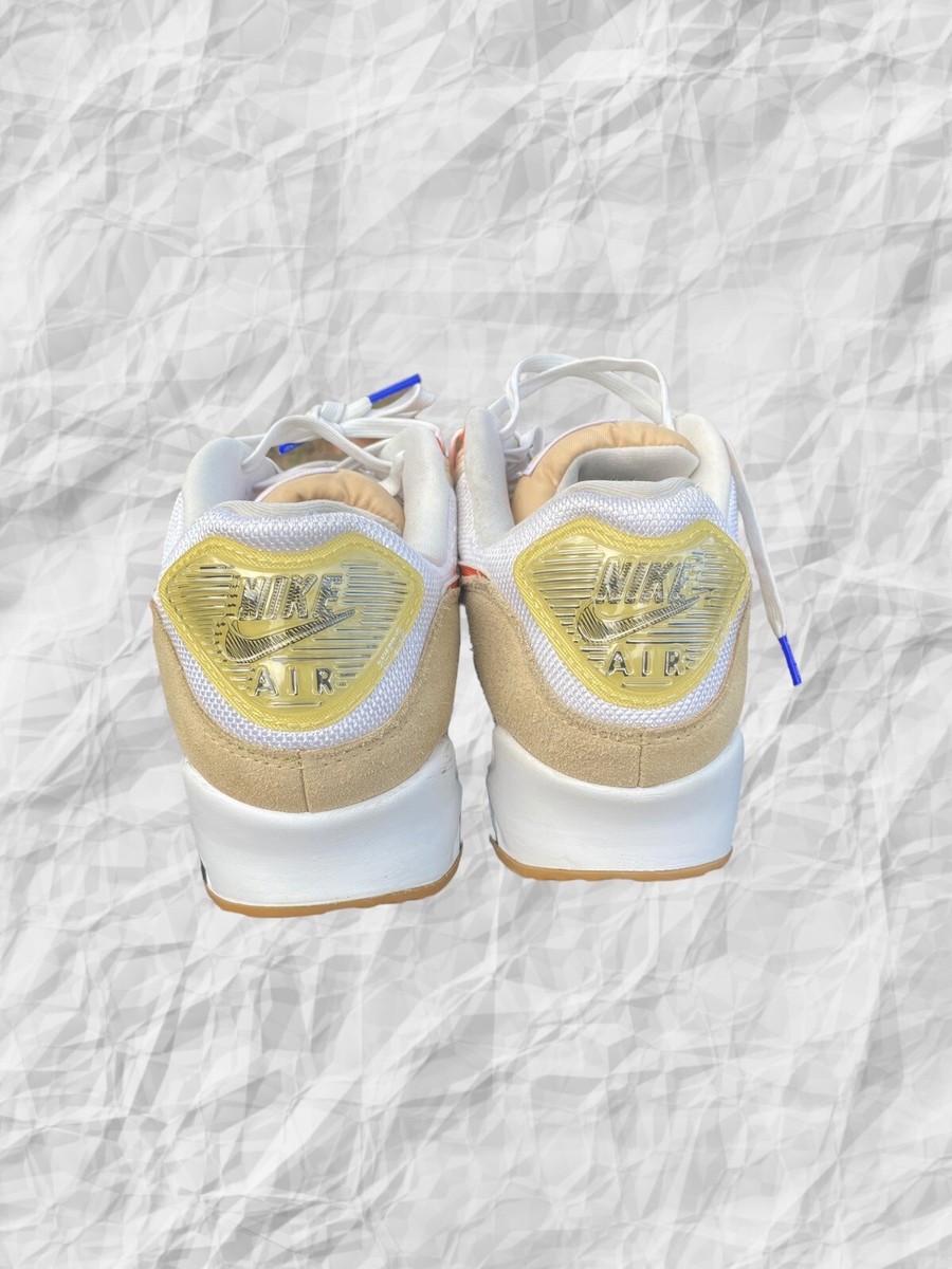 NEW Nike Air Max 90 SE Men's Size 12 Summit White/Safety Orange FB4315 100 — product photo 2 of 4