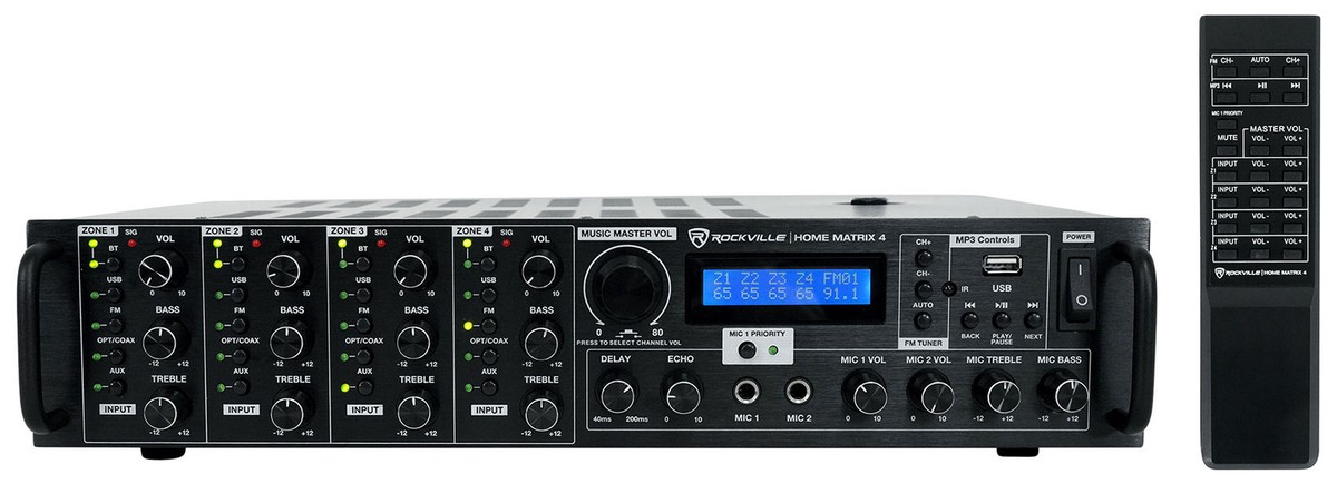 Rockville HOME MATRIX 4 Zone 600w Multi Room Receiver For
