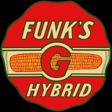 Funk's G Hybrid Corn Cookie Cutter Shaped DIECUT NEW Sign 40" Tall USA STEEL
