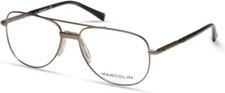Marcolin Eyewear MA3030 009 Silver Brown Metal Eyeglasses Frame 57-17-140