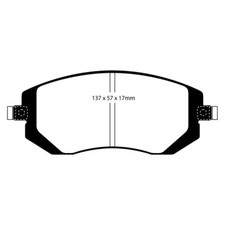 EBC Bremsen Greenstuff Bremsbelag Set, vorne passt Subaru Impreza, Legacy, Forester