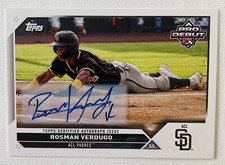 2023 Topps Pro Debut Rosman Verdugo Rookie Auto #PD-44 San Diego Padres