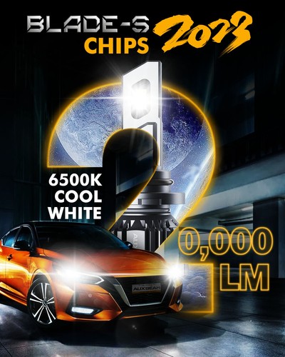 AUXBEAM 9006 CANBUS LED Headlight Bulbs 90W 20000LM 6500K Xenon White Low Beam - Picture 3 of 12
