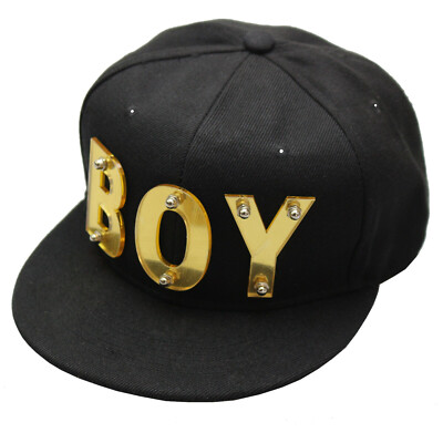 Basecap Schirmmütze Kappe Cap Trucker Flat Brim Snapback BOY Metall (gold)