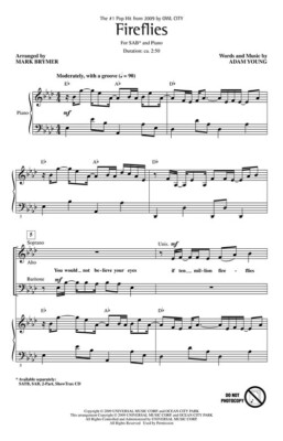 Fireflies SAB Pop Choral Series Owl City