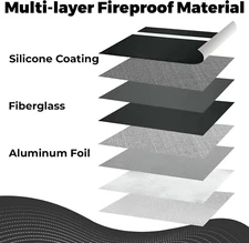 6200°F Fireproof Document Bag with Lock, 15X 11.8 Inch Fire Proof Bag for Doc...