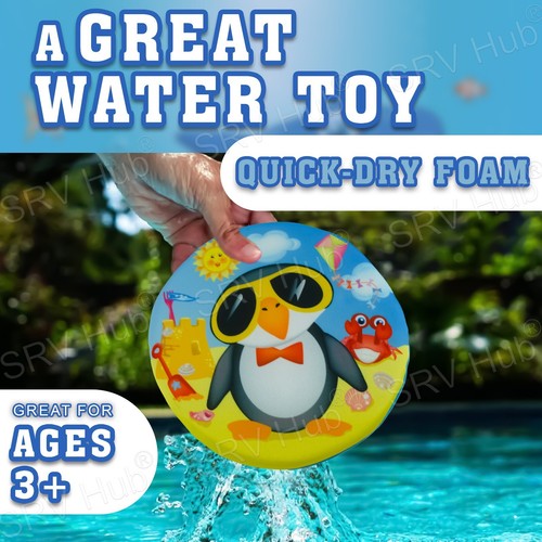 Foam Flyer Discs Kids Water Skimmers Flying Frisbee Outdoor Beach Fun Toys 18cm - Picture 16 of 63