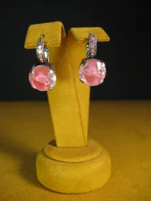 MARIANA JEWELRY EARRINGS SWAROVSKI CRYSTALS PINK SILVER PL Gift Christmas