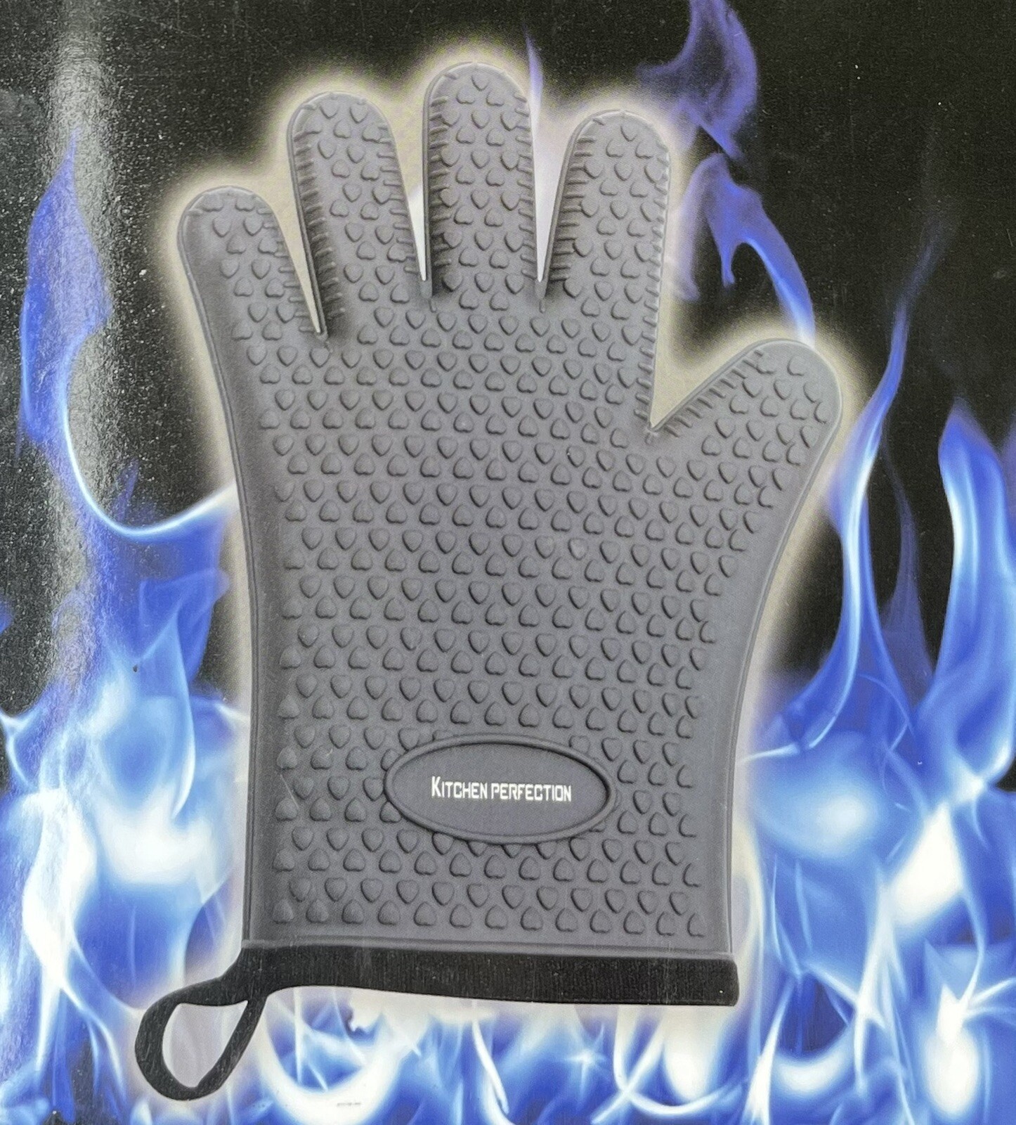KITCHEN PERFECTION Silicone Smoker BBQ Gloves Oven Mitts Extreme Heat