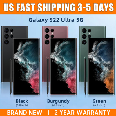  NEW FACTORY SEALED SAMSUNG GALAXY S22 ULTRA 5G 6.8 in 512GB-128GB UNLOCKED