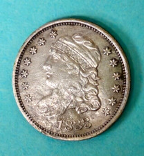 1833 Capped Bust Half Dime - LM-7 - Higher Grade - Old Cleaning