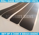 Roll cage Door Bar Protection Vinyl wrap decals stickers Set of 4 Self Adhesive