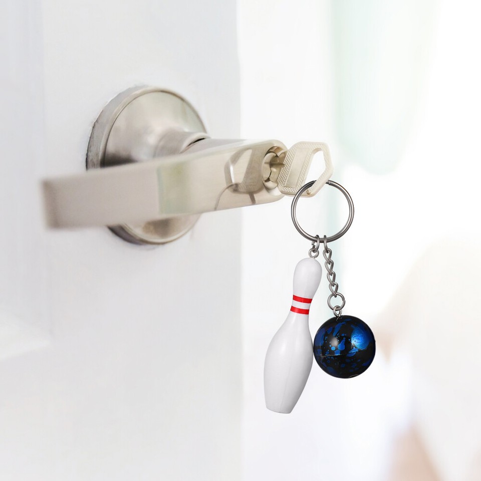 10 Pcs Bowling Ball Keychains Bulk Outdoor Sports Souvenir Simulated