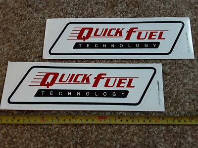 Lot of 2 QUICK FUEL Carburetor Racing Decals Stickers Nascar NHRA Brawler QFX