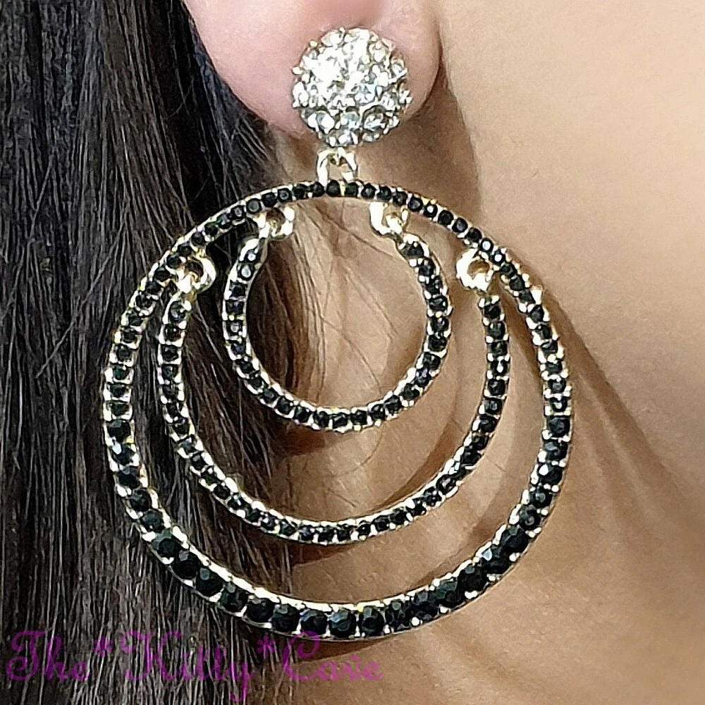 Crystal creole sale earrings