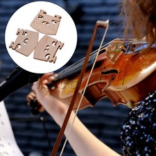 Wooden 1/8 Violin String Bridge Instrument Replacement Accessories Set of 6