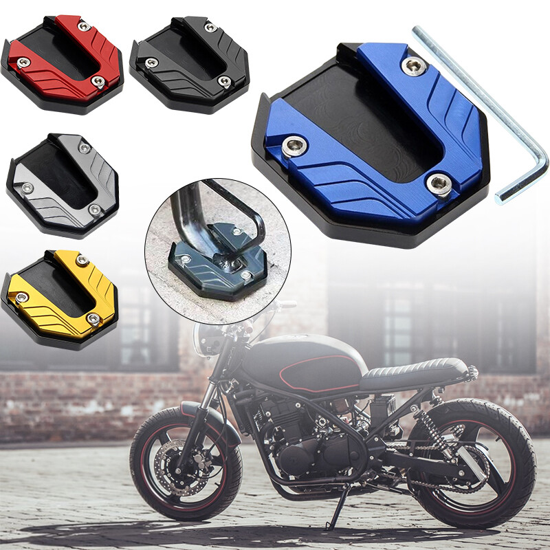 Universal Motorcycle Kickstand Foot Side Stand ExtensionPad Support