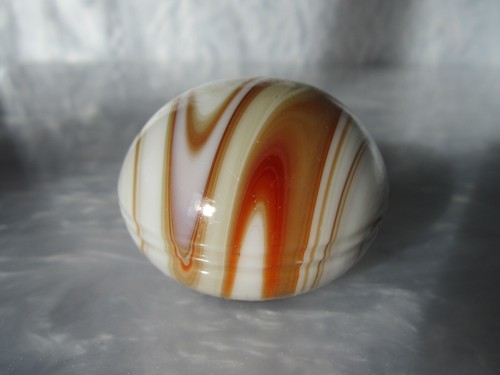 RARE BEAUTIFUL VINTAGE CARAMEL BROWN SWIRL SLAG GLASS HOT ROD STICK SHIFT KNOB