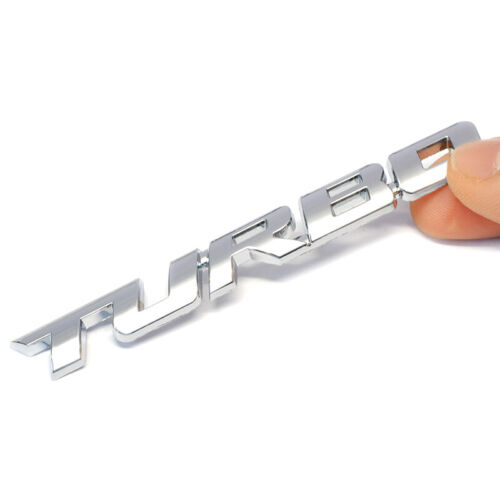 1x TURBO Chrome 3D Metal Logo Sport Car Decal Sticker Badge Emblem Accessories - Photo 1/7