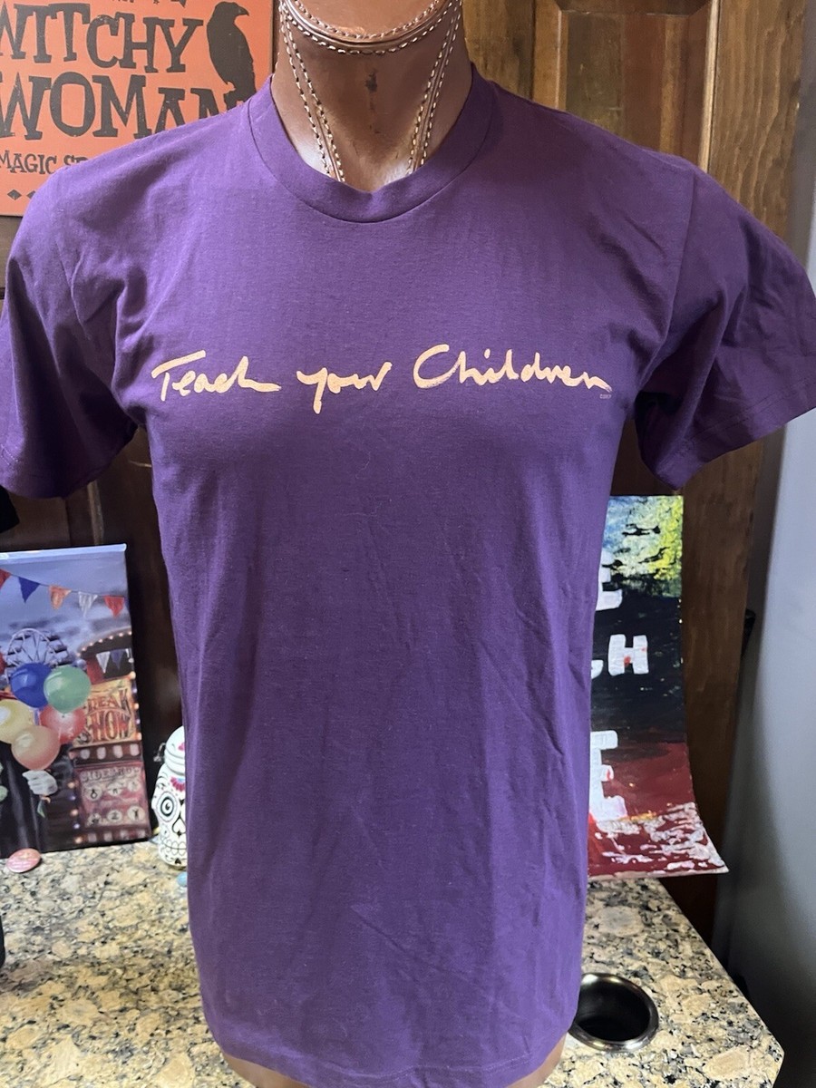 UNDERCOVER 07SS Purple期 シドチェーンリンゴTシャツ CSN Crosby Stills and Nash T-shirt - Lyrics Teach Your Children