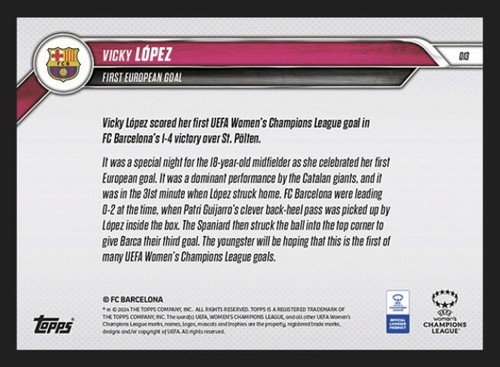 2024/2025 TOPPS NOW ⭐ UEFA CHAMPIONS LEAGUE DONNE ⭐ SERIE / LISTA - Picture 27 of 59