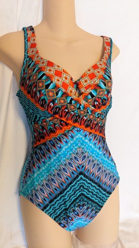 Miraclesuit  Casbah Escape Multicolor  Slimming  Swimsuit  Sz 10 Underwire Euc - Picture 1 of 5