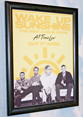 ALL TIME LOW Band gerahmt A4 Wake Up Sunshine 2020 Original Promo KUNST Poster