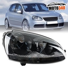 Scheinwerfer Rechts für VW Golf 5 + Jetta 3 Schwarz Halogen Klarglas 03-09