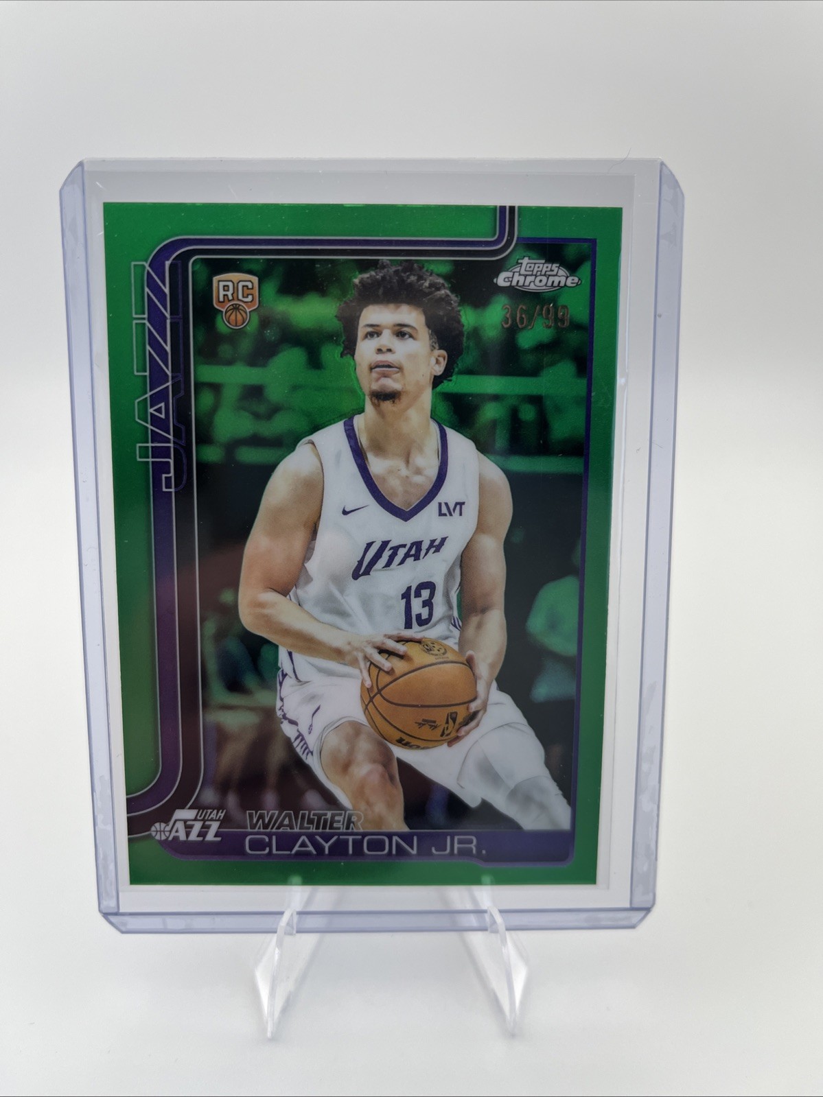 2025-26 Topps Chrome - Walter Clayton Jr. #268 Green Refractor /99 (RC)