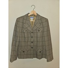 Vintage Pendleton 10P Wool Plaid Blazer Made USA Academia Equestrian Prep Office