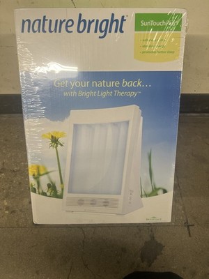 NEW Nature Bright Sun Touch Plus Light and Ion Therapy Lamp - White
